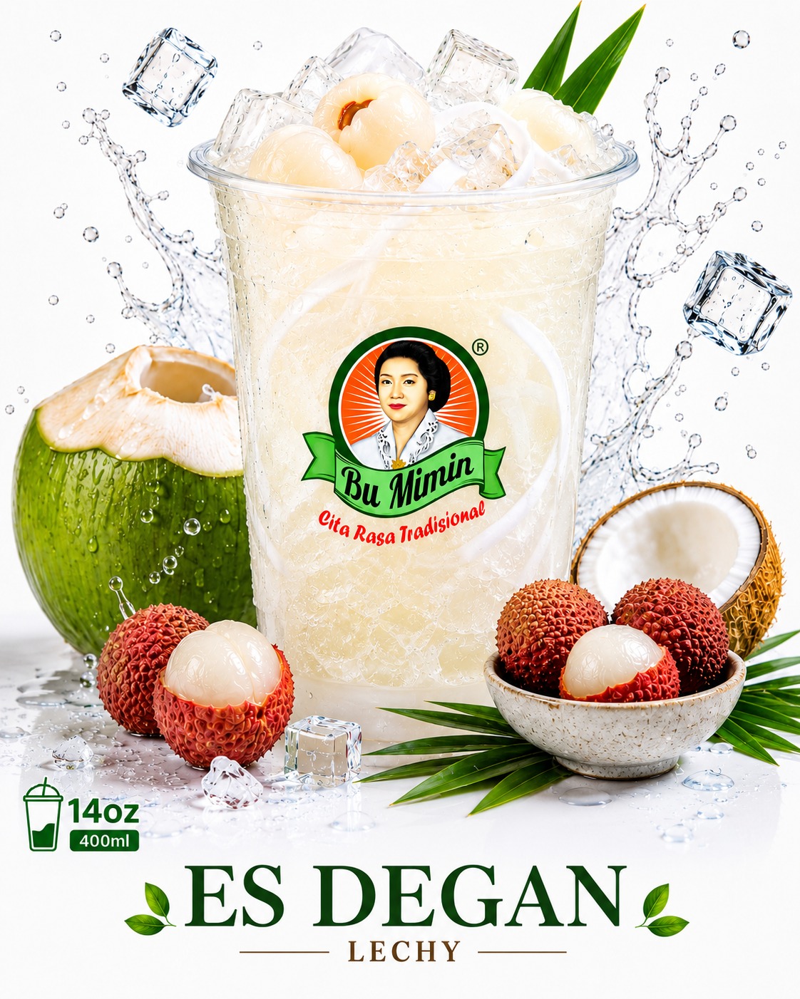 Es Degan Lechy 400 ml - Gelas