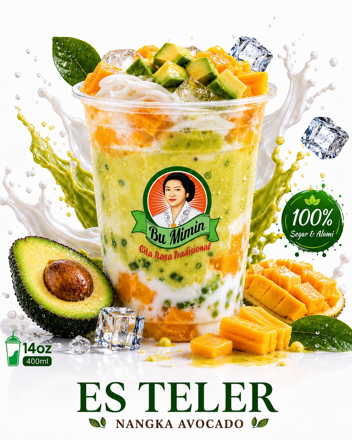 Es Teler Nangka Avocado 400 ml - Gelas